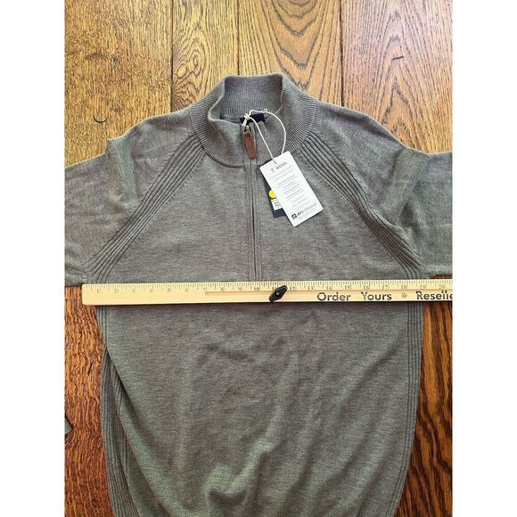 FootJoy Mens Drop Needle Lined Golf Sweater Heather Charcoal 29072 Size Small - Picture 4 of 6